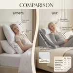 ELARIS 3 in 1 Memory Foam Ergonomic Wedge Pillow For Acid Reflux