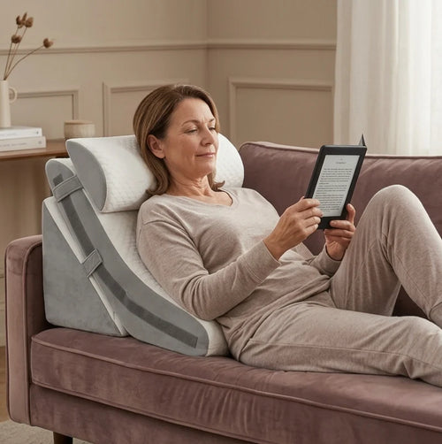 ELARIS 3 in 1 Memory Foam Ergonomic Wedge Pillow For Acid Reflux
