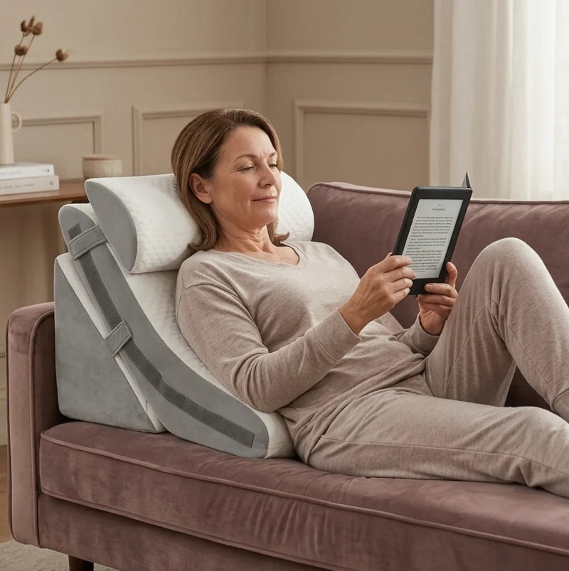 ELARIS 3 in 1 Memory Foam Ergonomic Wedge Pillow For Acid Reflux